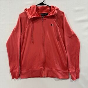 Under Armour Jacket Womens Medium Full Zip ColdGear Athletic Sweatshirt Loose
